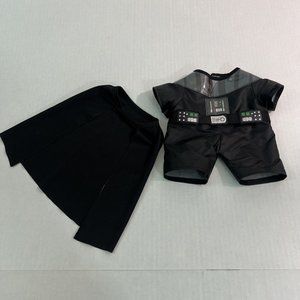 BABW Build a Bear Workshop STAR WARS Darthvader Outfit w Cape Uniform Black